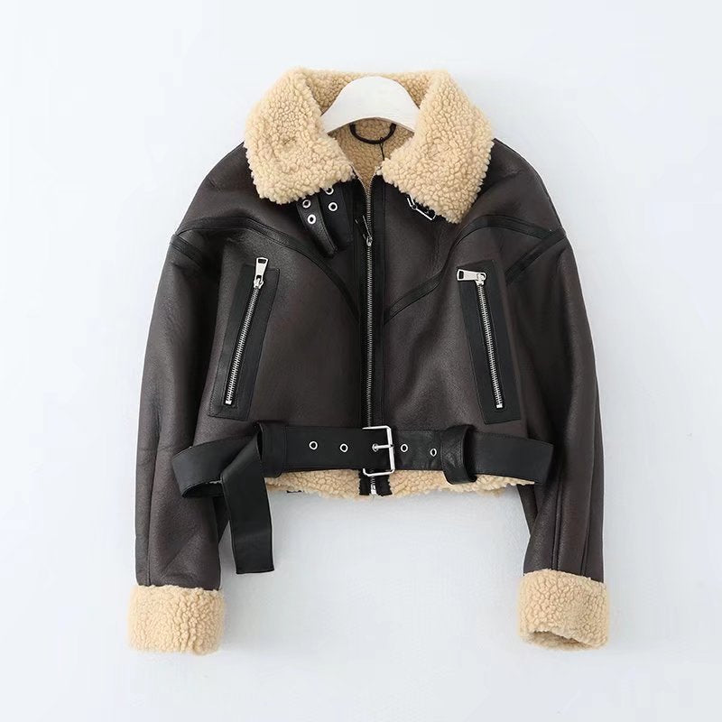 LuxeFur Biker Jacket