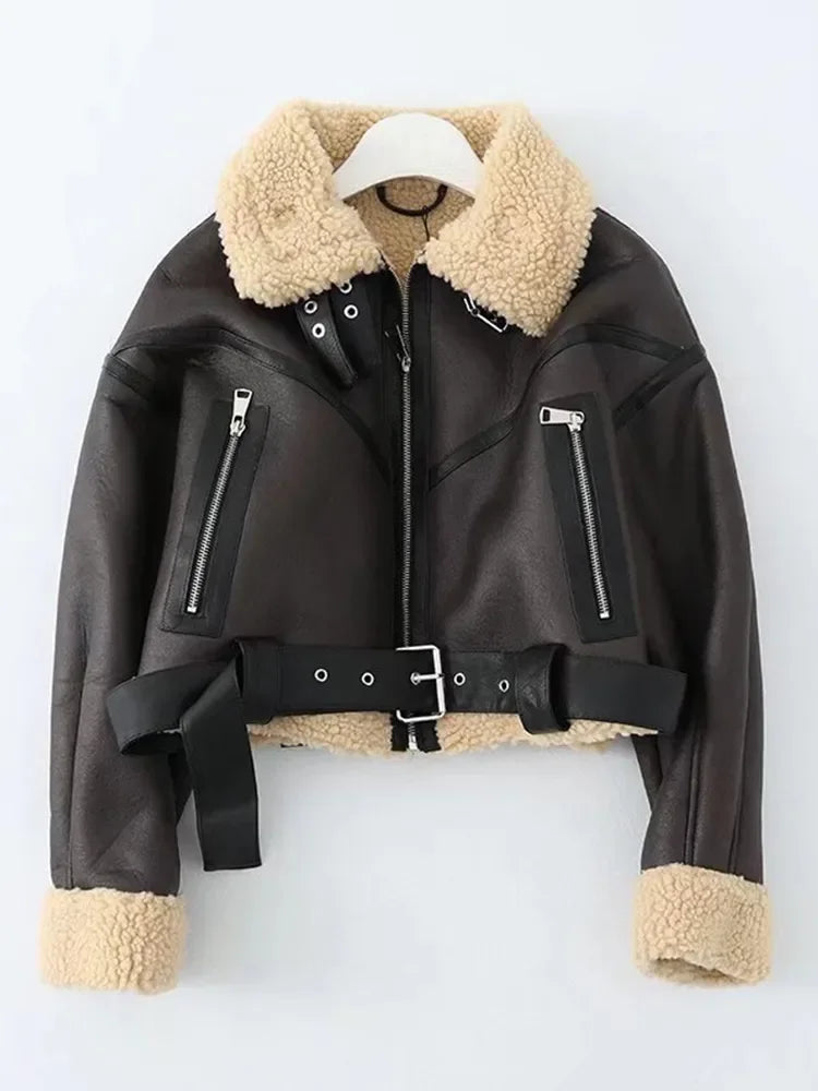 LuxeFur Biker Jacket