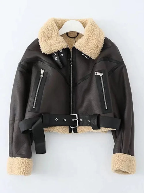 LuxeFur Biker Jacket